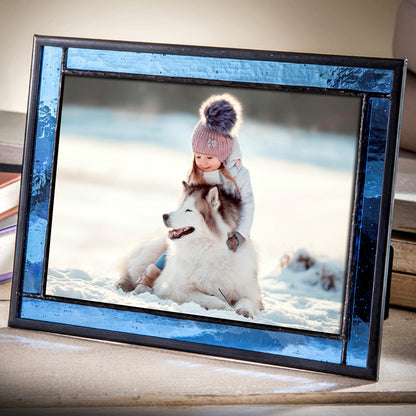 Blue Easel Stained Glass Picture Frame | PIC 324 Series