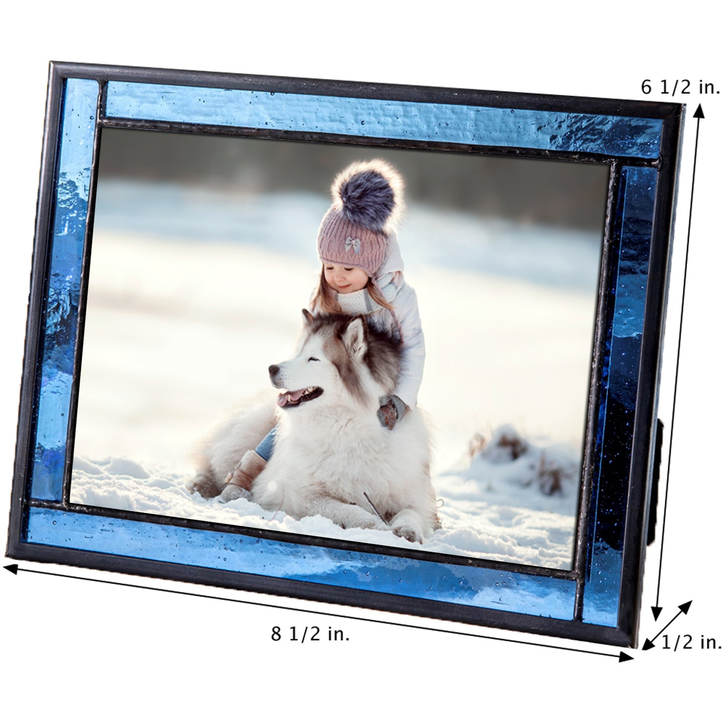 Blue Easel Stained Glass Picture Frame | PIC 324 Series