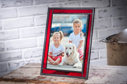 Red Stained Glass Picture Frame | PIC 325 Series
