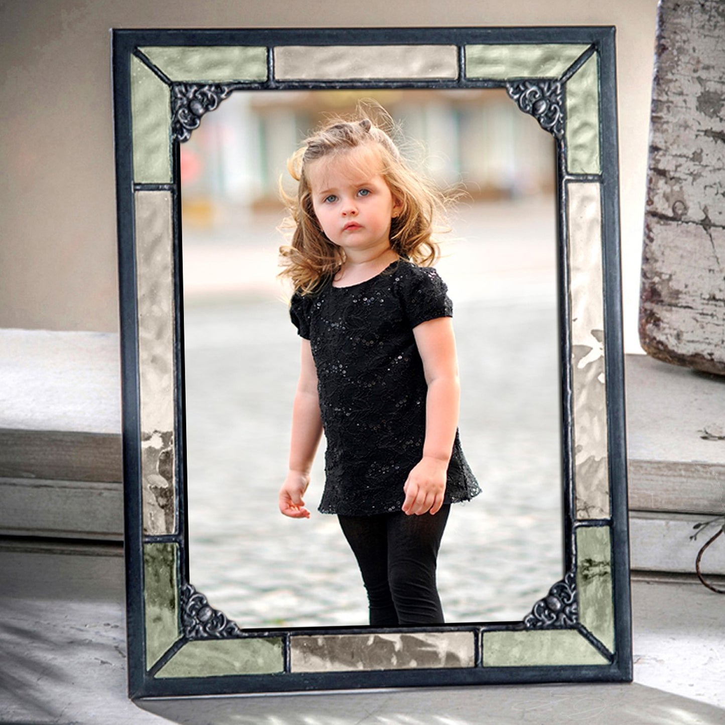 Vintage Green Stained Glass Picture Frames | PIC 404 Series