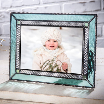 Turquoise Blue Glass Picture Frame | Pic 419 Series