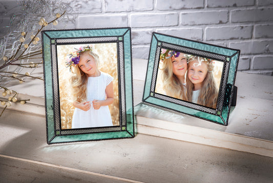 Turquoise Blue Glass Picture Frame | Pic 419 Series