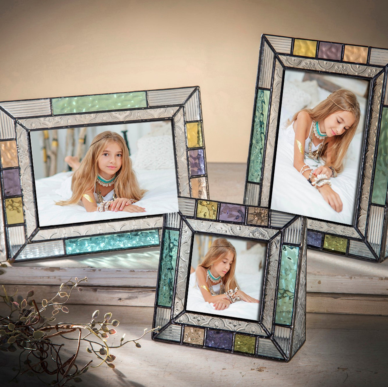 Colorful Stained Glass Picture Frames | PIC 372 Series