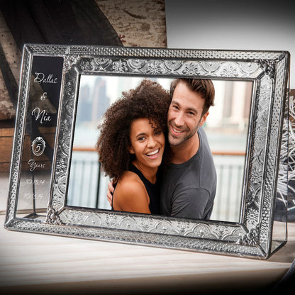 Personalized Anniversary Picture Frames by J Devlin Glass Art | Pic 393 EP637
