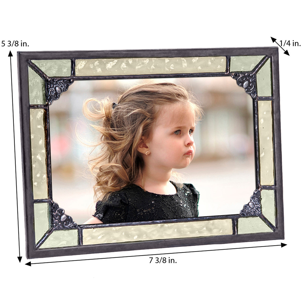 Large Vintage deals Portrait/Photograph of Child in Beautiful Glass Frame