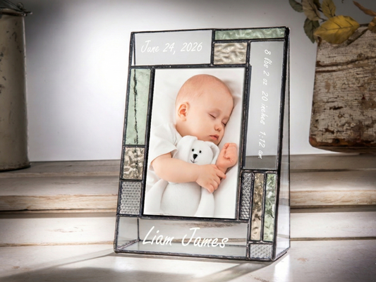 Baby Picture Frame Personalized by J Devlin | Pic 430 EP530