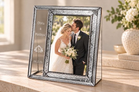 Vintage Monogram Wedding Picture Frame