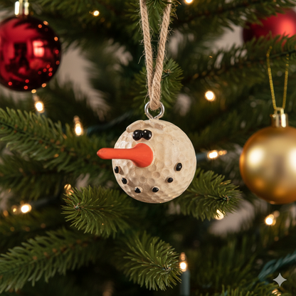 Golf Ball Snowman Ornament by Bert Anderson - Bac 053