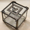Small Clear Glass Case with Heart Box 622