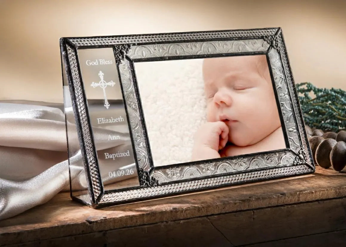 Baptism Gift - Personalized Picture Frame by J Devlin | Pic 393-46H EP590