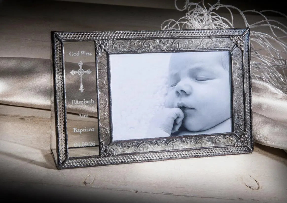 Baptism Gift - Personalized Picture Frame by J Devlin | Pic 393-46H EP590