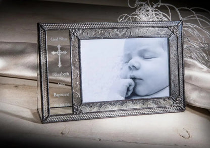 Baptism Gift - Personalized Picture Frame by J Devlin | Pic 393-46H EP590