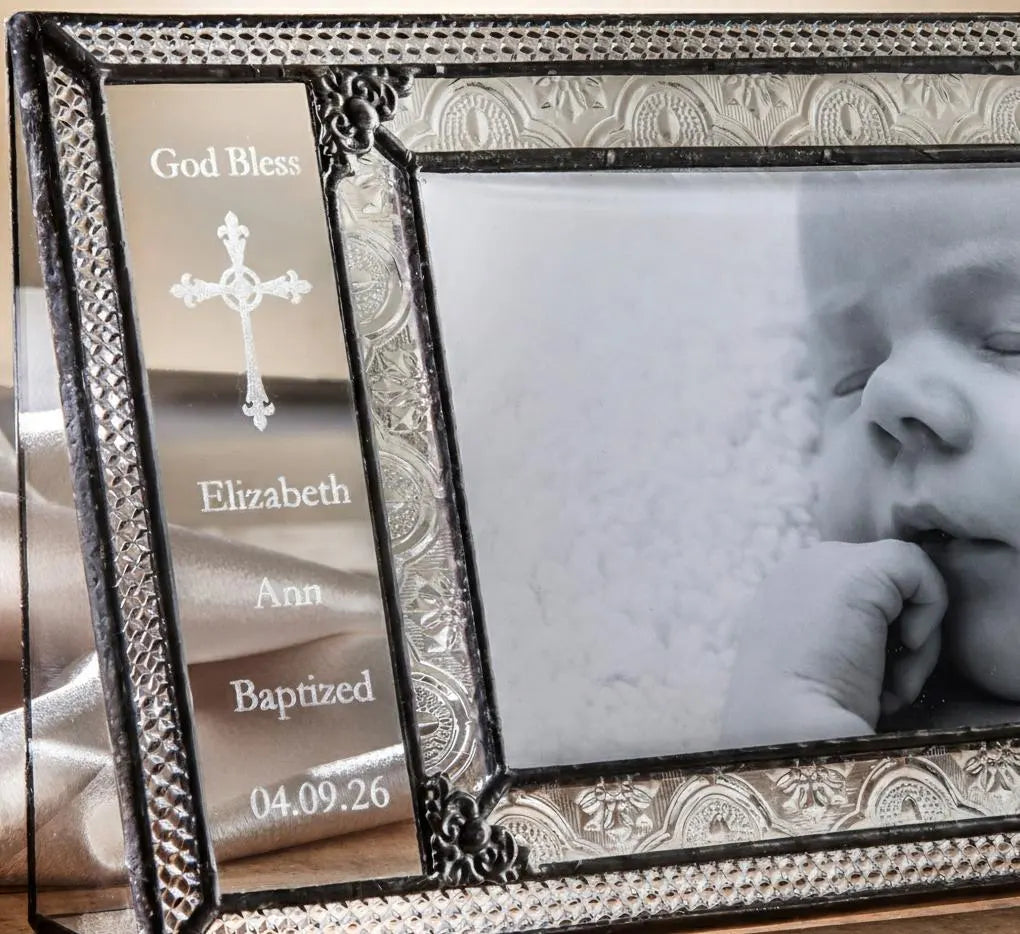 Baptism Gift - Personalized Picture Frame by J Devlin | Pic 393-46H EP590