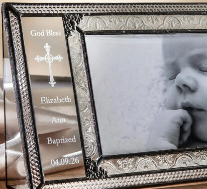 Baptism Gift - Personalized Picture Frame by J Devlin | Pic 393-46H EP590
