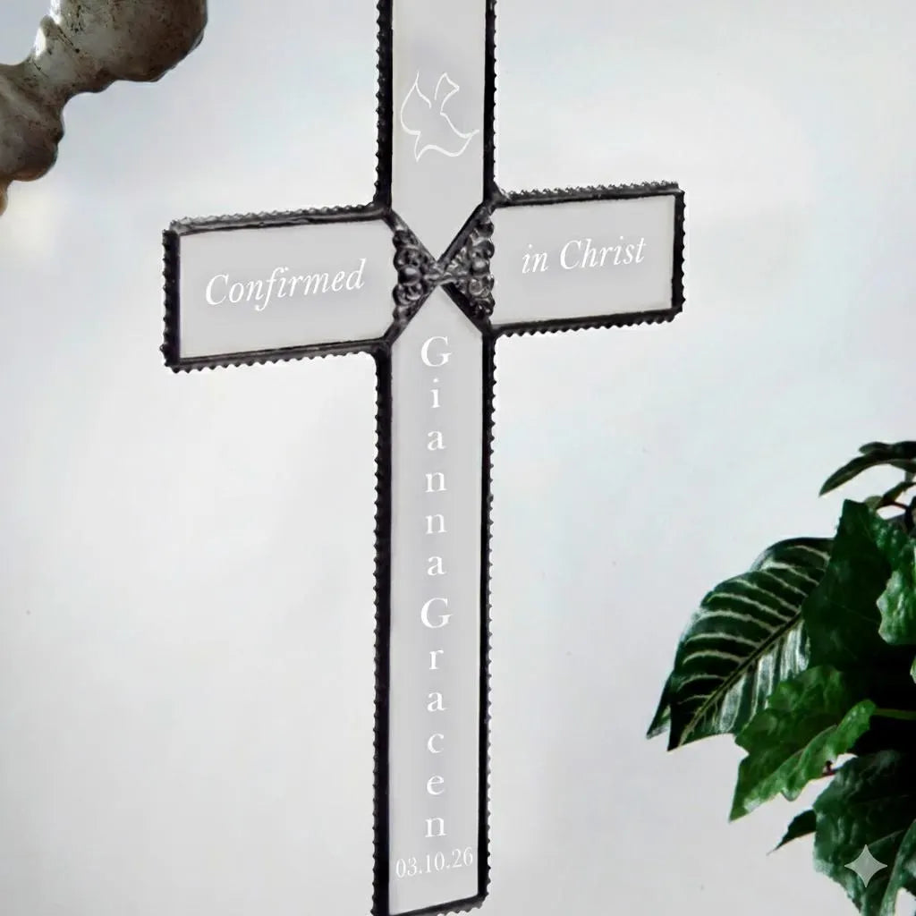 Personalized Confirmation Gift Cross Sun Catcher by J Devlin | Orn 301-2 EO115
