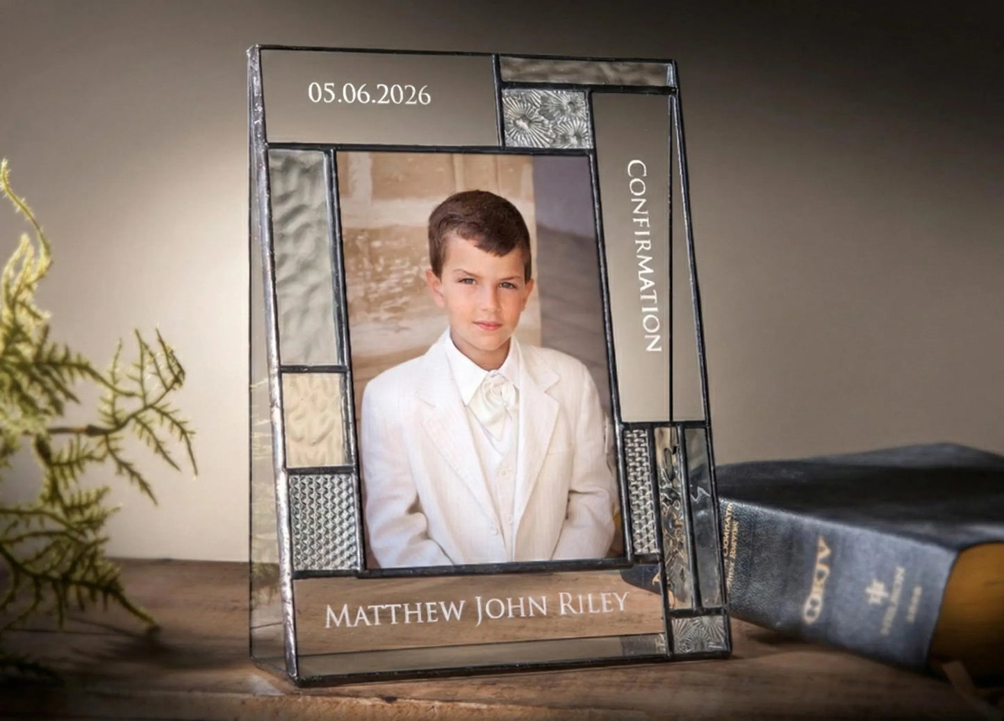Personalized Confirmation Gift - Picture Frame by J Devlin | Pic 392-46V EP577