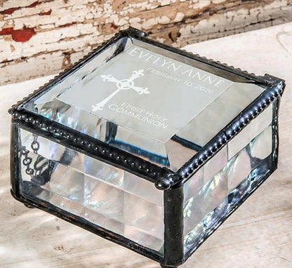 Personalized First Communion Rosary Case | Box 333 EB220