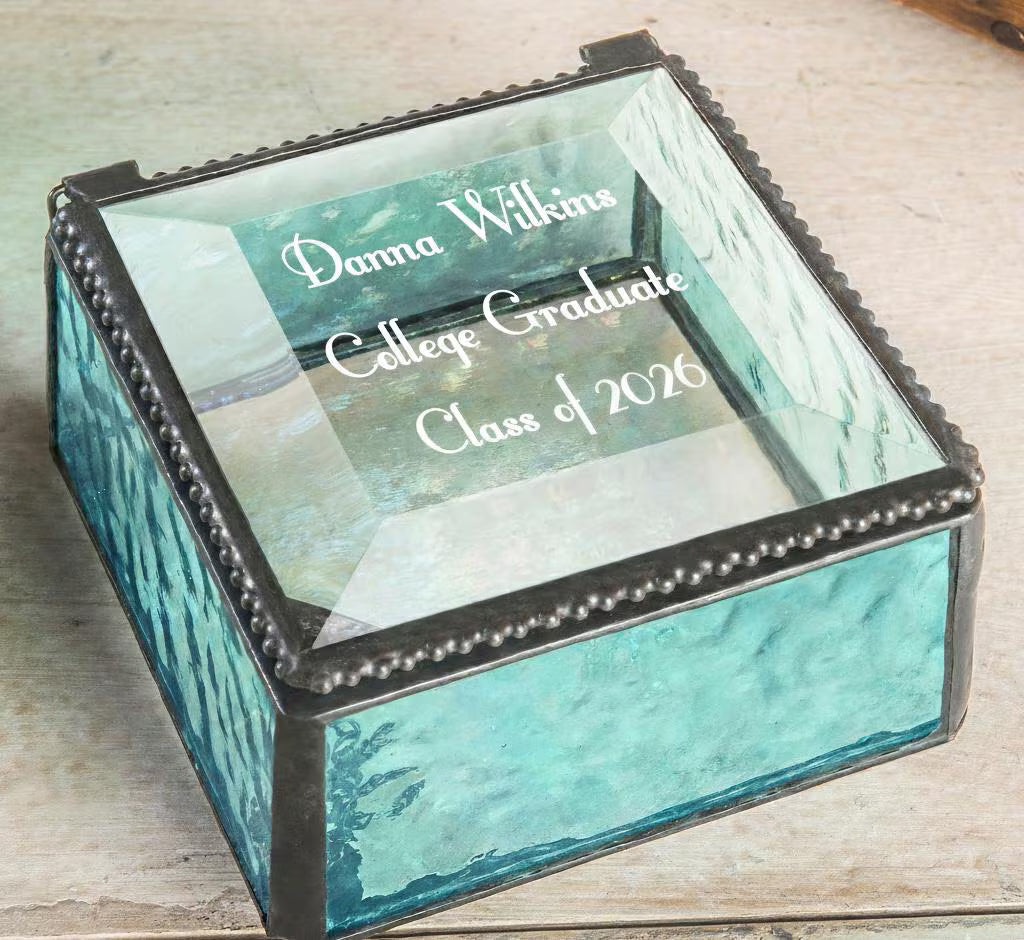 Personalized Graduation Gifts Jewelry Box by J Devlin | Box 333 EB217-3
