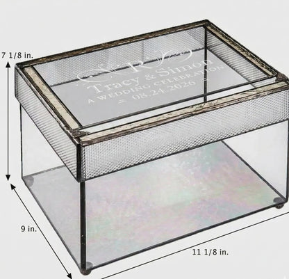 Personalized Wedding Card Box with Slot by J Devlin | Box 841 CBE 841