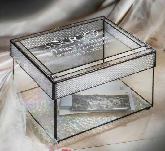Personalized Wedding Card Box with Slot by J Devlin | Box 841 CBE 841