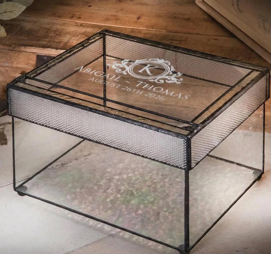 Customized Wedding Card Box with Slot by J Devlin | Box 841 CBE846