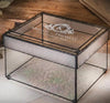 Monogram Wedding Card Box with Slot, slotted glass wedding card box, front gallery view