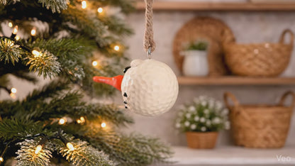 Golf Ball Snowman Ornament by Bert Anderson - Bac 053