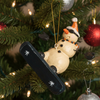 Bac 074 Snowboarding Santa Ornament