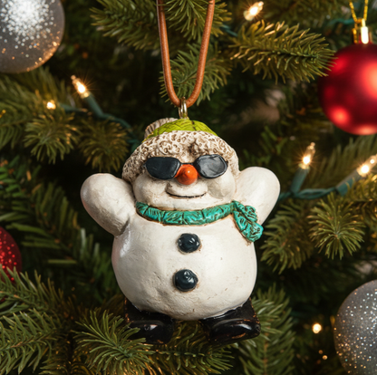 Skiing Snowman Ornament by Bert Anderson Bac 211(Bao 104)