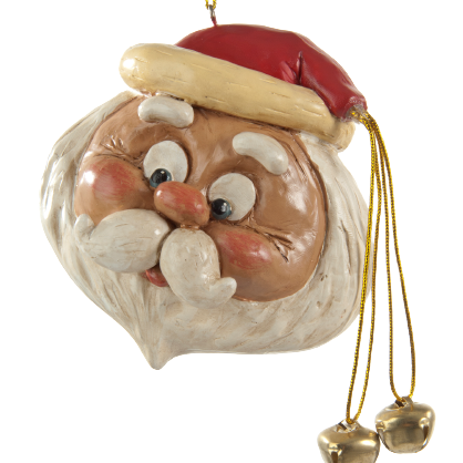 Bac 101 Large Round Santa Head Ornament