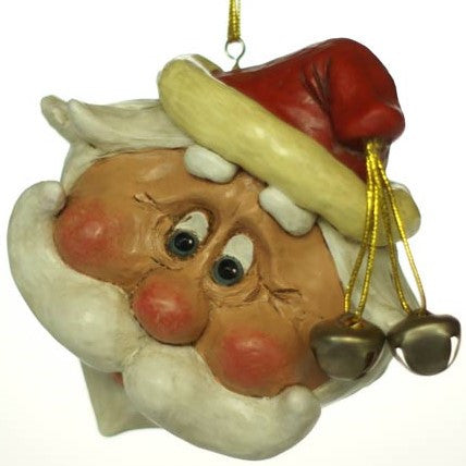 Bac 073  Santa Head Ornament with Flipped Hair (Large)