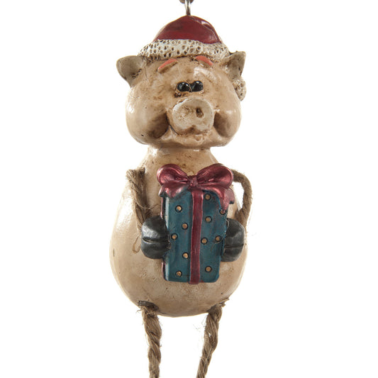 Bac 107 Pig Ornament with Gift Box and Hat