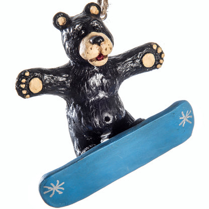 Snowboarding Bear Ornament - Ski Resort BAC 170