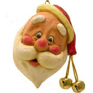 Bac 021 Santa Head Ornament with Cocked Hat (Large)