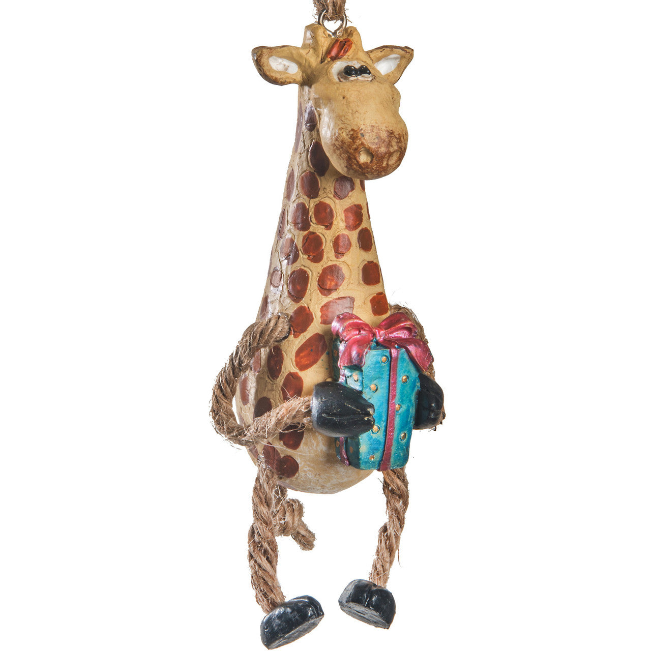 Giraffe with Gift Ornament Bac 109