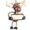 Bac 205 Large Moose Ornament with Sign
