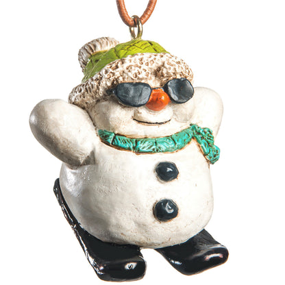 Skiing Snowman Ornament by Bert Anderson Bac 211(Bao 104)