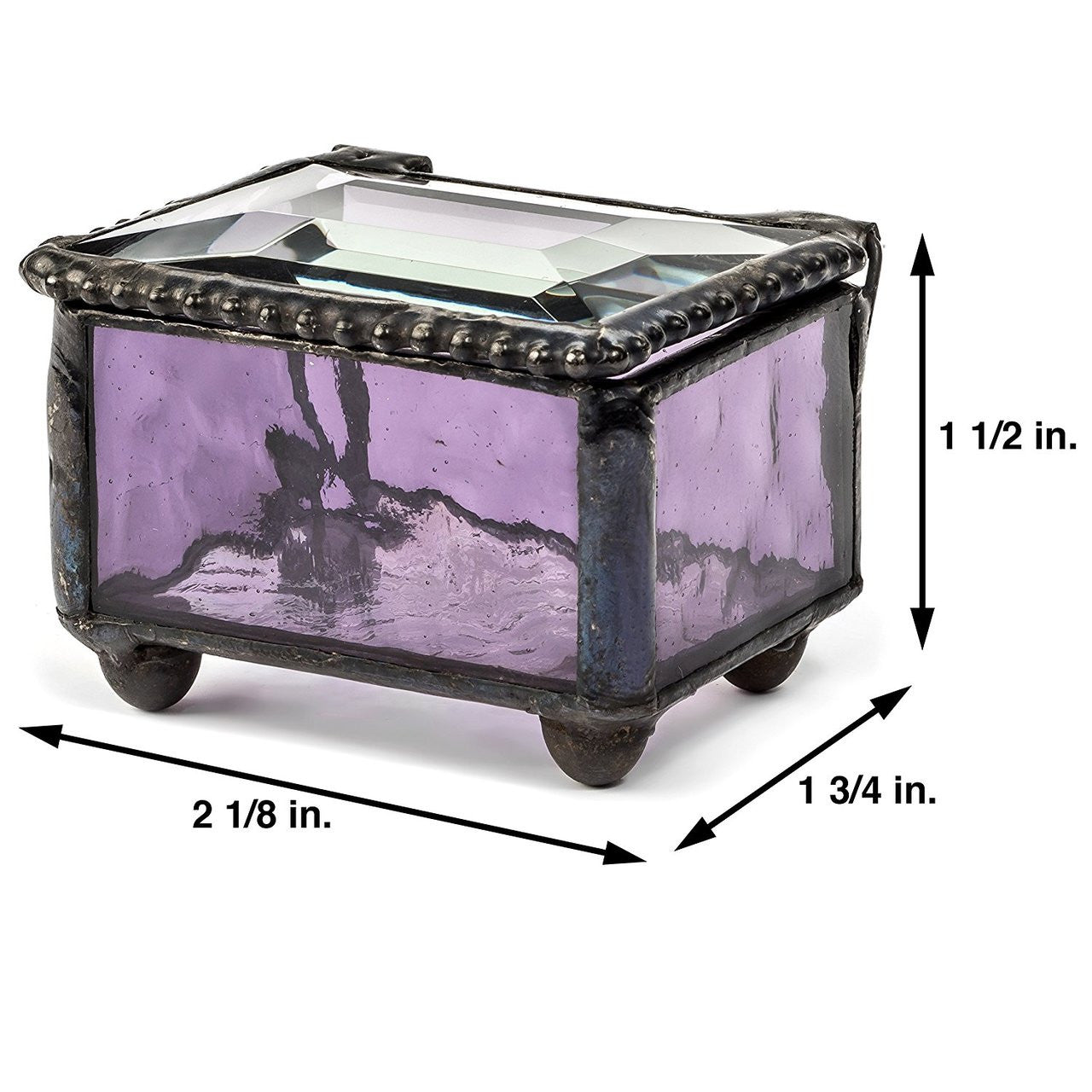 Small Purple Glass Ring Box 325-2