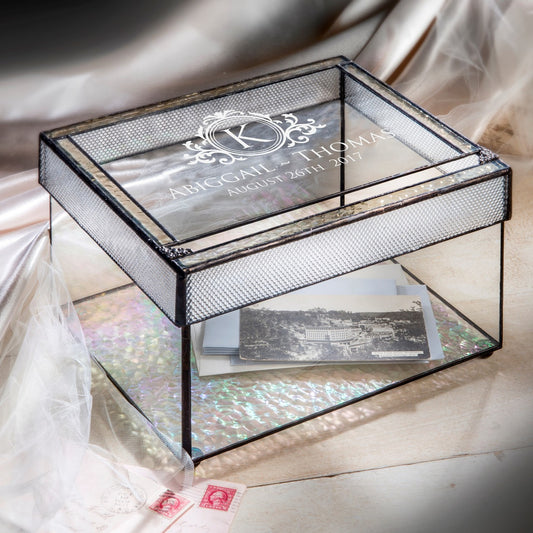 Customized Wedding Card Box with Slot by J Devlin | Box 841 CBE846