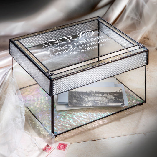 Personalized Wedding Card Box with Slot by J Devlin | Box 841 CBE 841