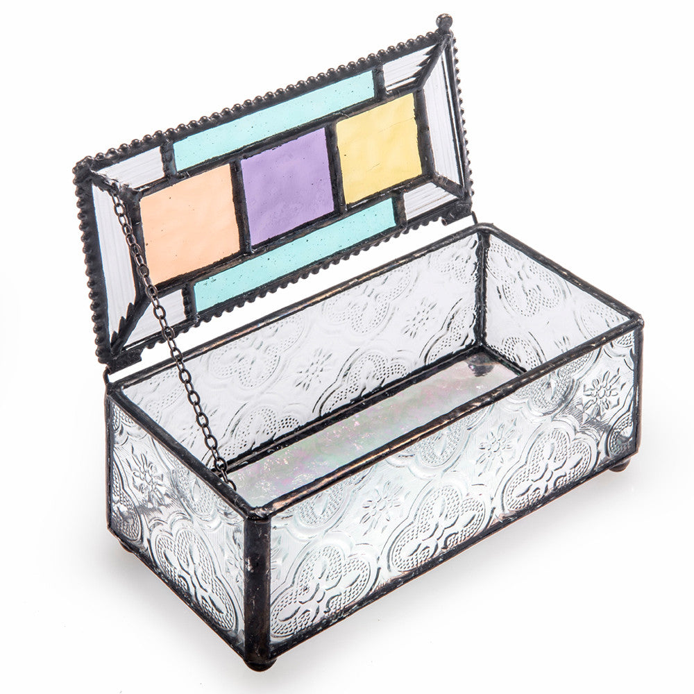 Colorful Stained Glass Keepsake Box 864