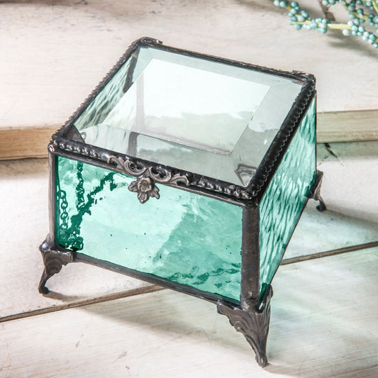 Turquoise Stained Glass Box 910