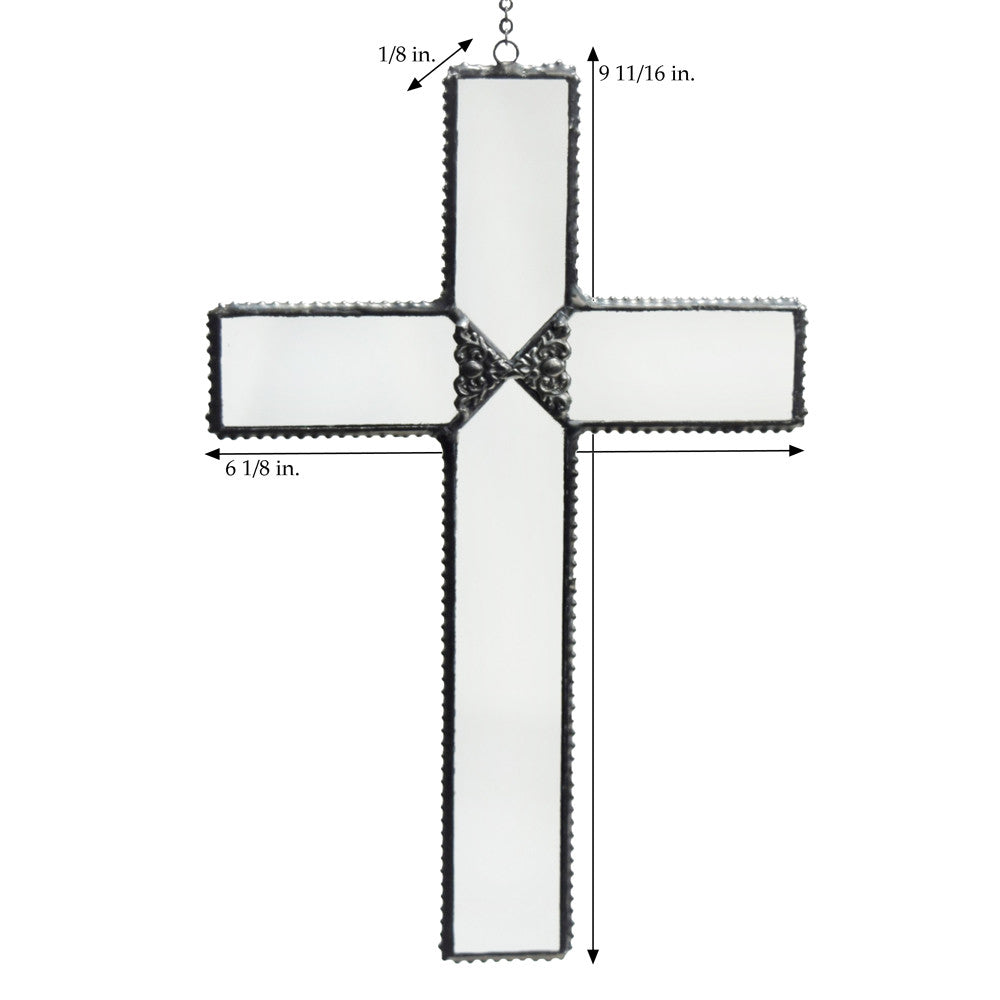 Cross Sun Catcher Personalized Baptism Gift by J Devlin | Orn 301-2 EO113