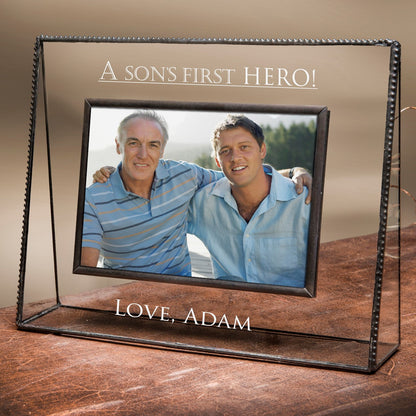 A Son's First Hero Picture Frame Custom Photo Frame Personalized Gift for Dad Pic 319 EP603 Series