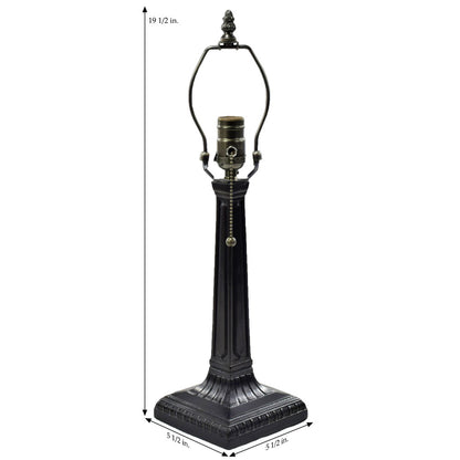 Brown Mission Stained Glass Desk Lamp | LAM 684 TB