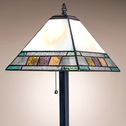Pastel Mission Styled Tiffany Stained Glass Lamp | LAM 691 TB