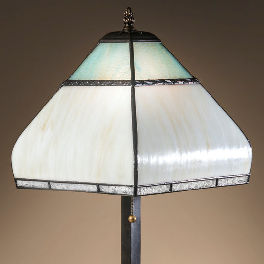 Blue Gray Stained Glass Tiffany Table Lamp | LAM 709 TB