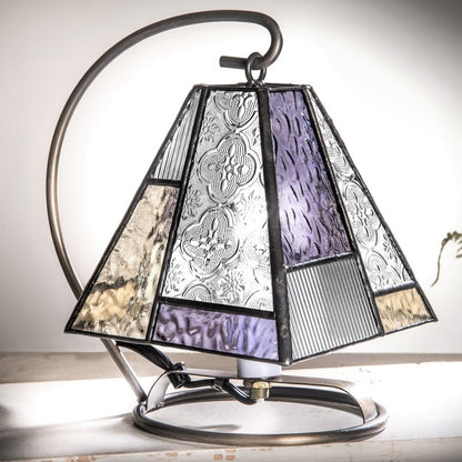 Purple Stained Glass Accent Lamp or Night Light | LAM 710-2