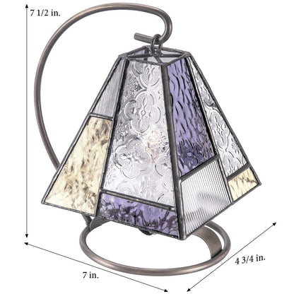 Purple Stained Glass Accent Lamp or Night Light | LAM 710-2