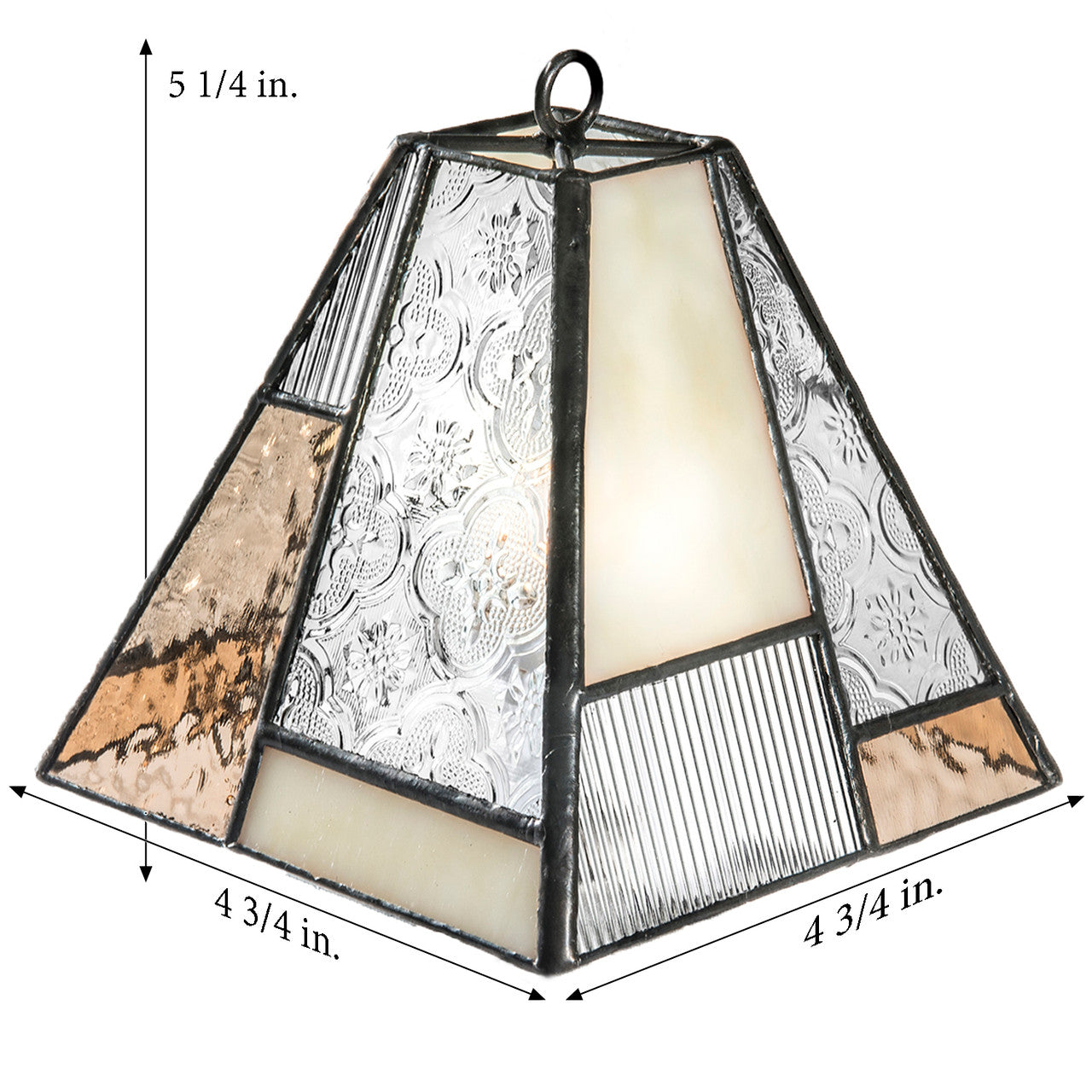 Peach Stained Glass Accent Lamp or Night Light | LAM 710-3
